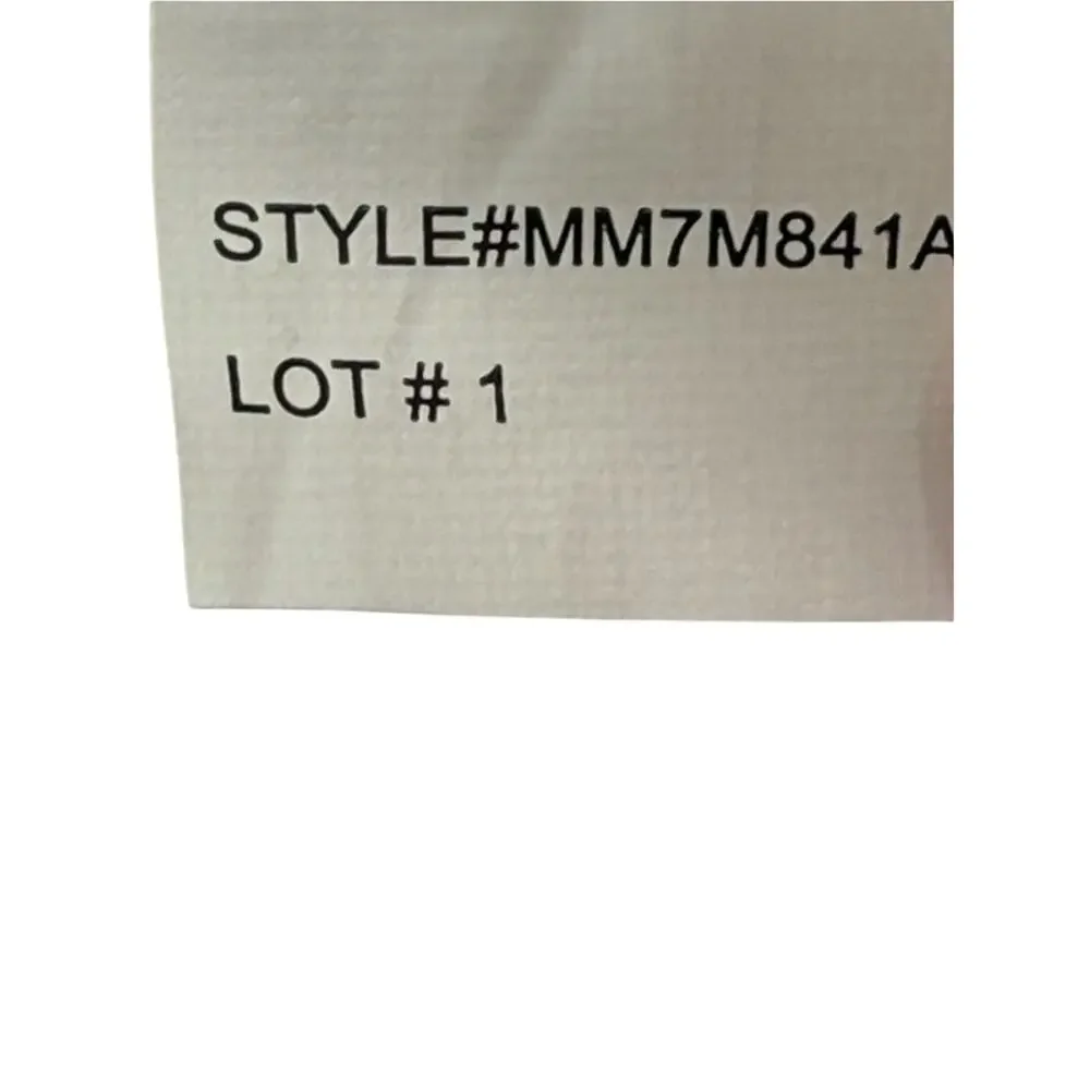 NWOT Michael Kors White Bandeau Monogram Belted Swimsuit Removable Straps Size 6